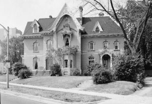 Photograph of the home of Jason Downer, prominent lawyer and one of the founders of the Milwaukee Sentinel, taken in the 1930s. Located on North Prospect Avenue, the house is on the National Register of Historic Places.  