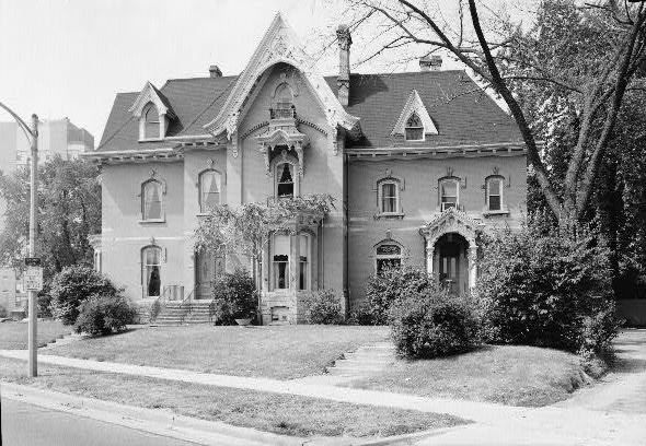 Photograph of the home of Jason Downer, prominent lawyer and one of the founders of the Milwaukee Sentinel, taken in the 1930s. Located on North Prospect Avenue, the house is on the National Register of Historic Places.  