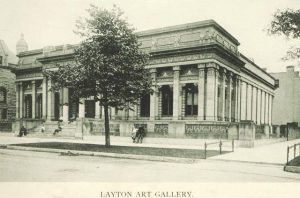 Photograph of the Layton Art Gallery, a predecessor of the Milwaukee Art Museum, taken in 1895. 