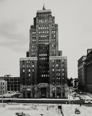 This 1965 photograph of the Wisconsin Gas Building shows the flame atop the structure.