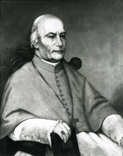 Portrait of John Martin Henni, circa 1880. Henni was a Swiss immigrant who became a leading figure in Milwaukee's Catholic community.  