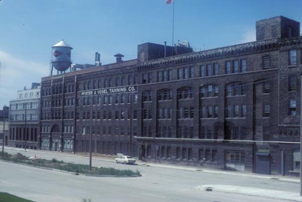 Photograph of the Pfister & Vogel Tanning Company on Water Street taken in 1978.