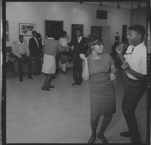 University of Wisconsin-Milwaukee students dance at a recreational event in 1966. 