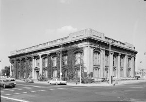 Exterior photograph of the Second Ward Savings Bank, now home to the Milwaukee County Historical Society. 