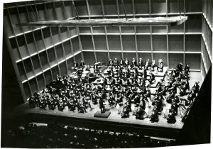 The Milwaukee Symphony Orchestra performs inside Uihlein Hall in September, 1969.