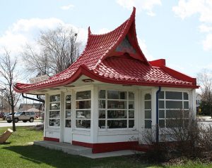 This West Allis Wadhams Gas Station designed by Alexander Eschweiler is on the National Register of Historic Places.  