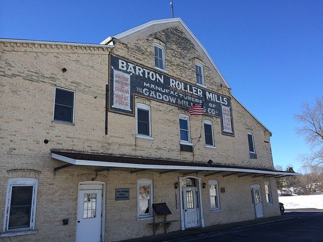 Milling activity, such as that which took place in the Barton Roller Mills, was a foundational business enterprise in Barton.